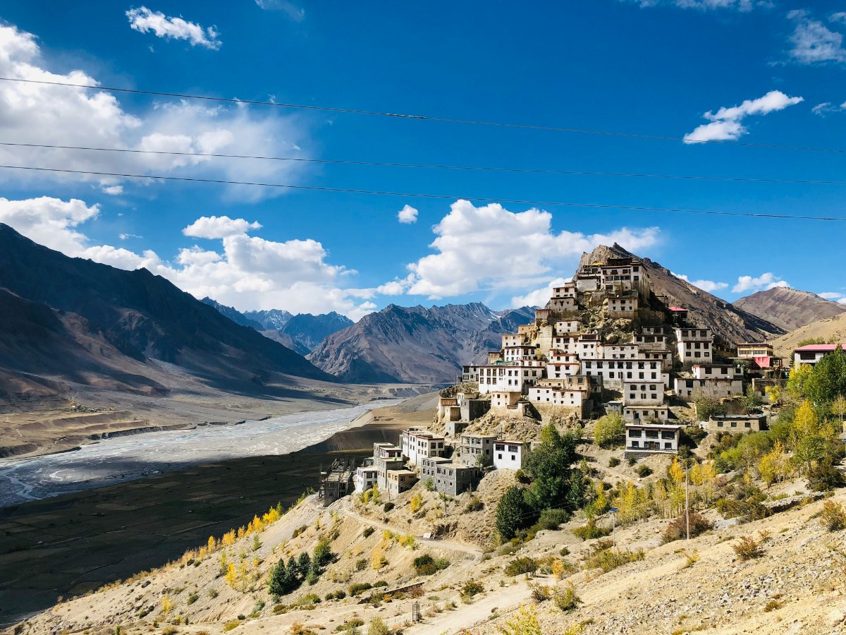 Crystal-clear Pangong Lake surrounded by majestic Himalayan mountains in Ladakh